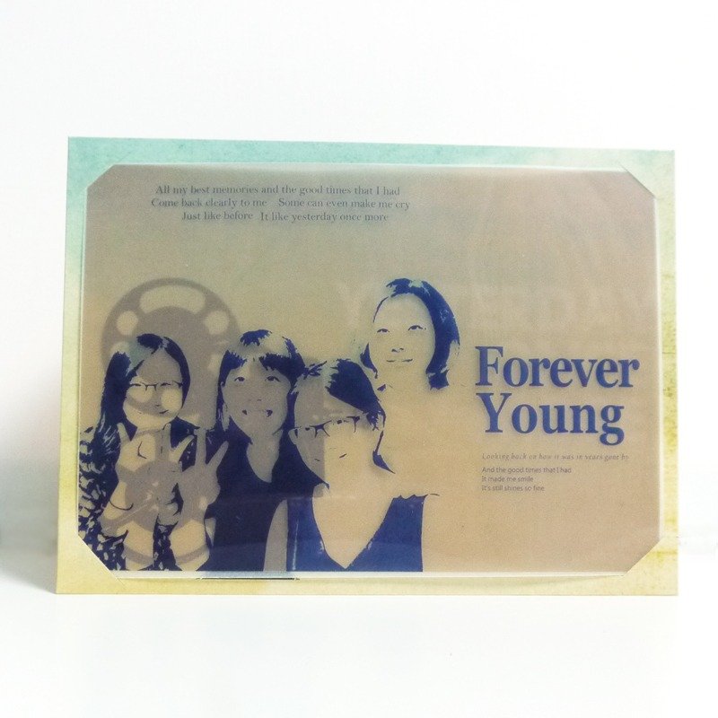 好时光 | 专属你的金色时光-05  高画质透明胶片 毕业礼物 纪念 - 画框/相框 - 防水材质 金色