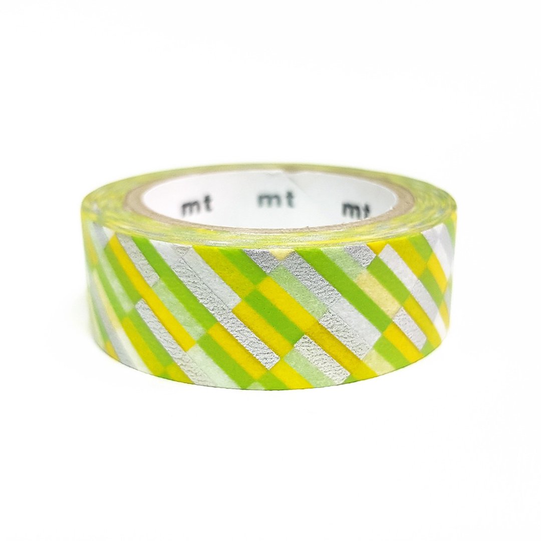 mt Deco 和纸胶带 / 方块斜纹 - 绿 (MT01D439) / 2019SS - 纸胶带 - 纸 绿色