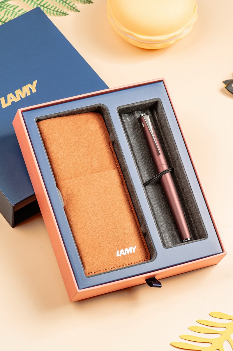 【雷雕刻字】LAMY 钢珠笔 磁吸笔套礼盒  / STUDIO / 紫褐色 - 钢珠笔 - 铝合金 咖啡色