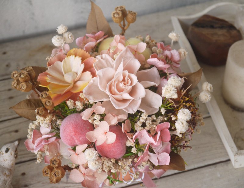 裸色的告白II.自然肤色系.小公主生日.婚礼.干燥花首选 - 干燥花/捧花 - 植物．花 粉红色