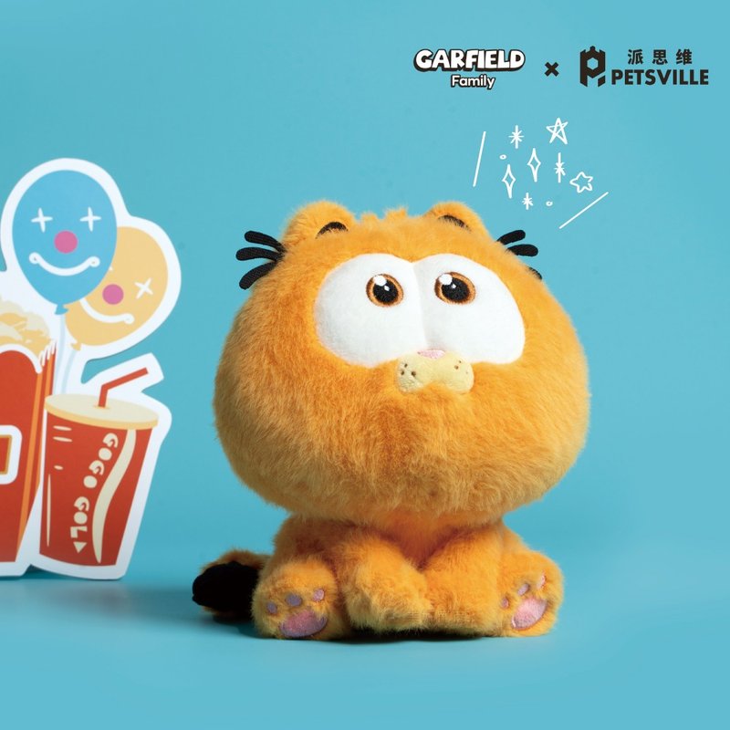 【Petsville派思维x加菲猫】宠物陪伴玩偶(共2款)  宠物 猫 - 玩具 - 聚酯纤维 橘色