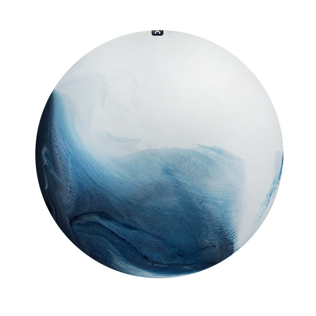 Wind and Wave  风 和 浪・月球体・手工挂墙装饰30cm - 摆饰 - 木头 蓝色