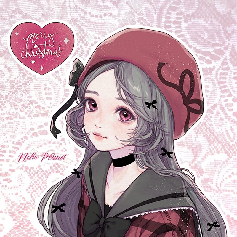 Mia - 贴纸 - 纸 红色