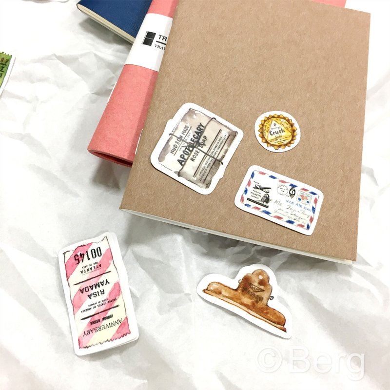 柏格文具X原創貼紙 (任選2款,編號寫在訂單備註) - 贴纸 - 塑料 透明