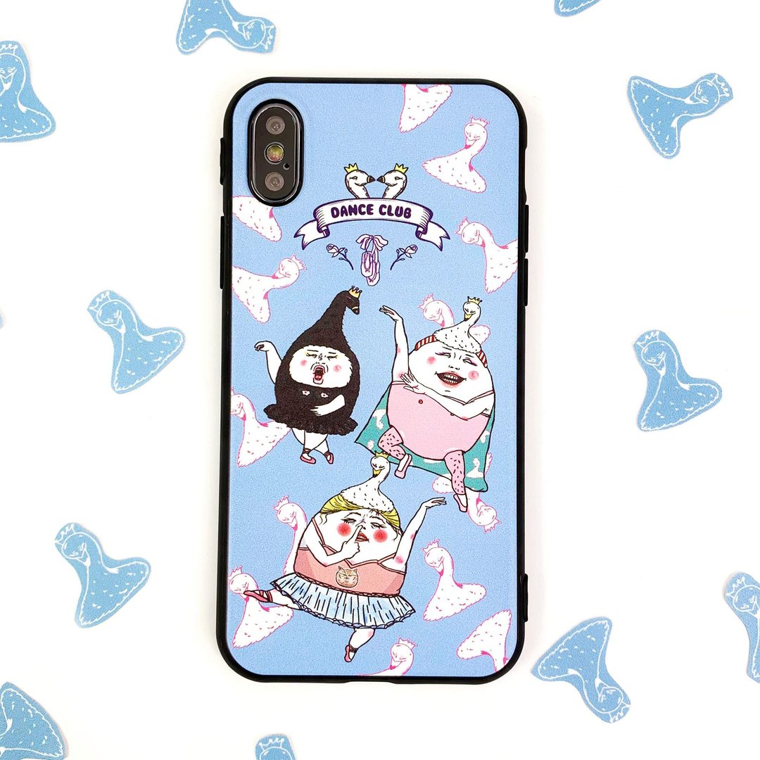 蛋蛋舞蹈俱乐部 - iPhone 手机壳 (全软壳) - 手机壳/手机套 - 塑料 黑色