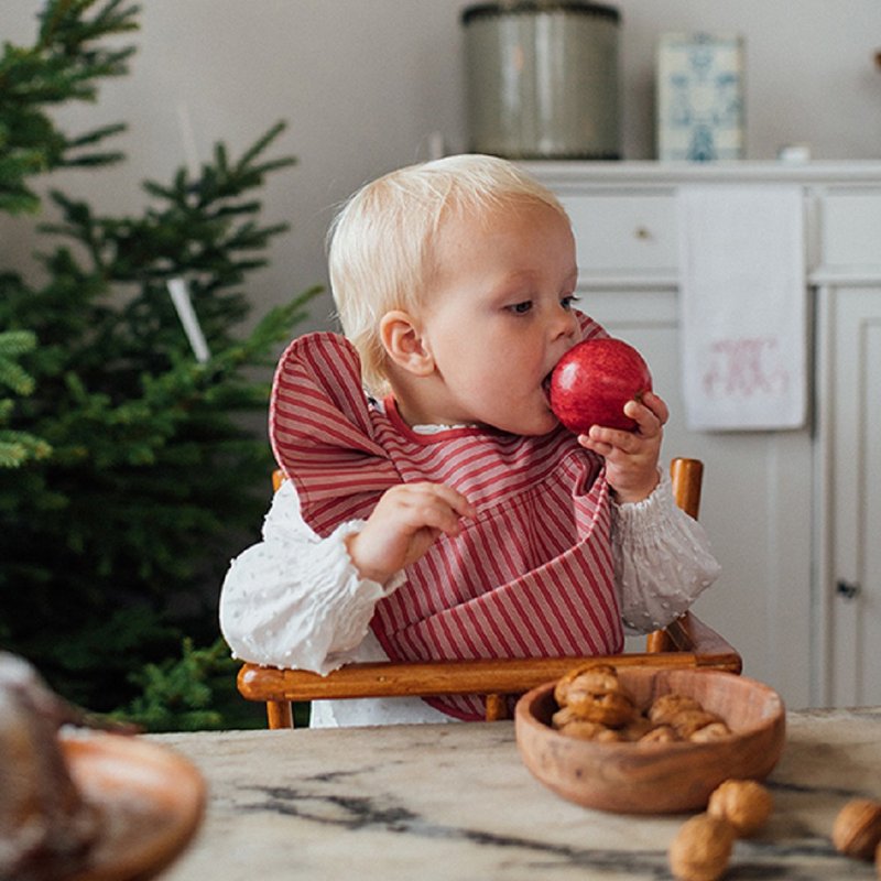 瑞典ELODIE DETAILS 防水口袋围兜 甜心公主Pinafore Blush - 围嘴/口水巾 - 防水材质 红色