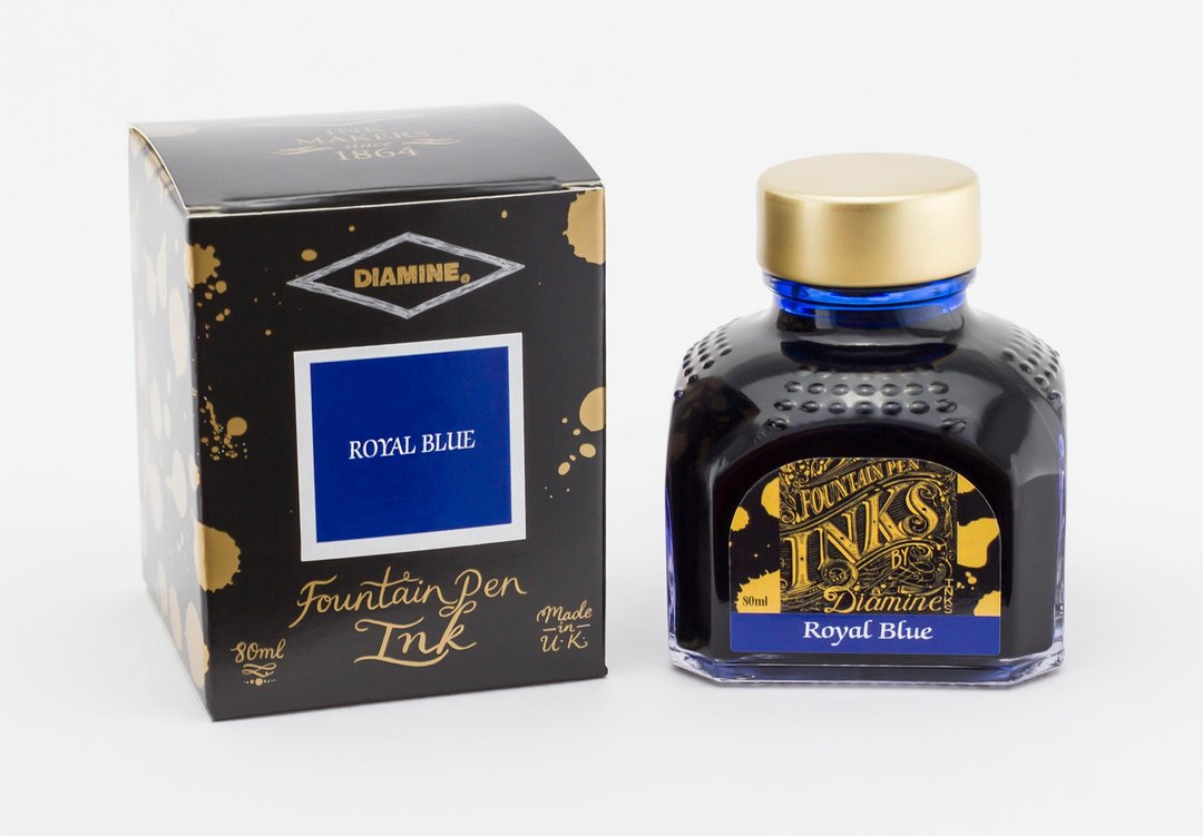 Diamine 皇家蓝钢笔墨水 - 墨水 - 玻璃 蓝色
