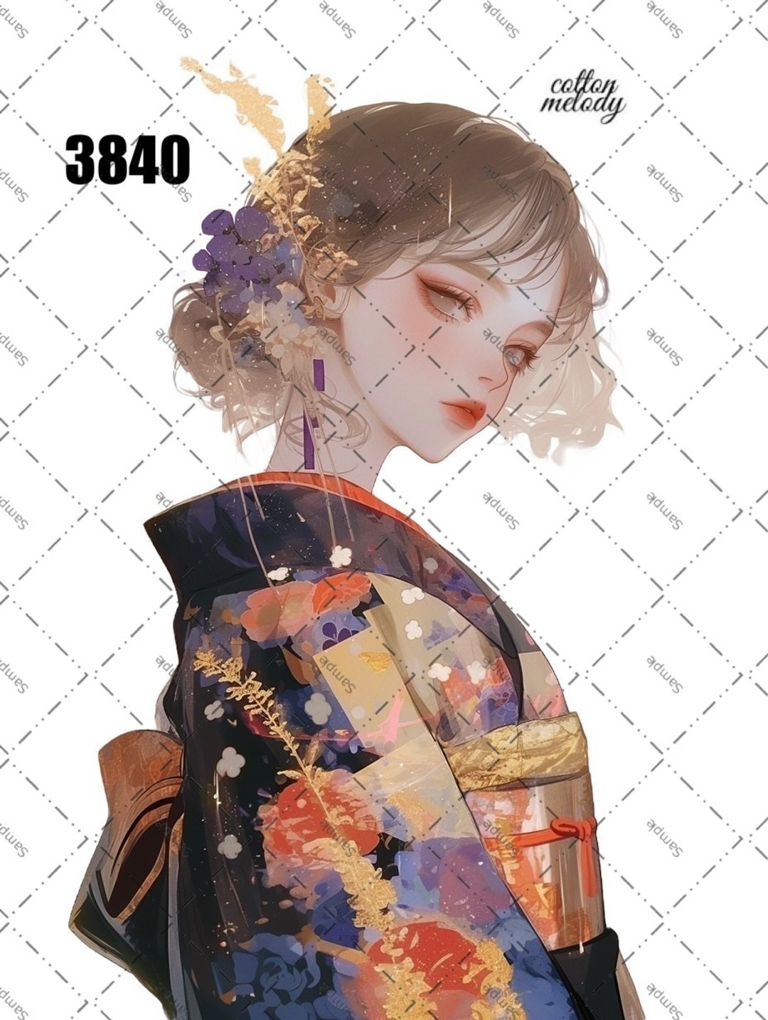 original sticker no.3840 人物贴纸 原创贴纸 原创人物贴纸 装饰贴纸 cotton melody - 贴纸 - 纸 