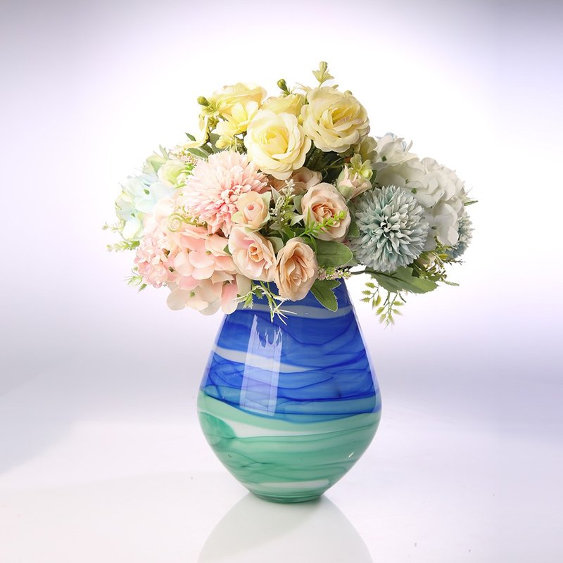 苍海灵动 手作玻璃 纯手工吹制 - 花瓶/陶器 - 玻璃 多色