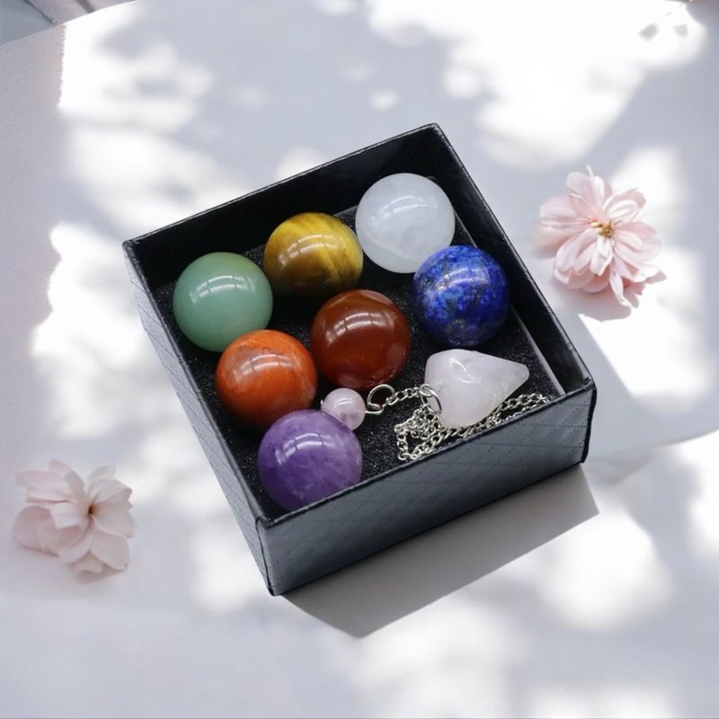 水晶球2CM 紫水晶/白水晶/青金石/绿东陵/虎眼石/红玛瑙/红碧玉 - 其他 - 水晶 