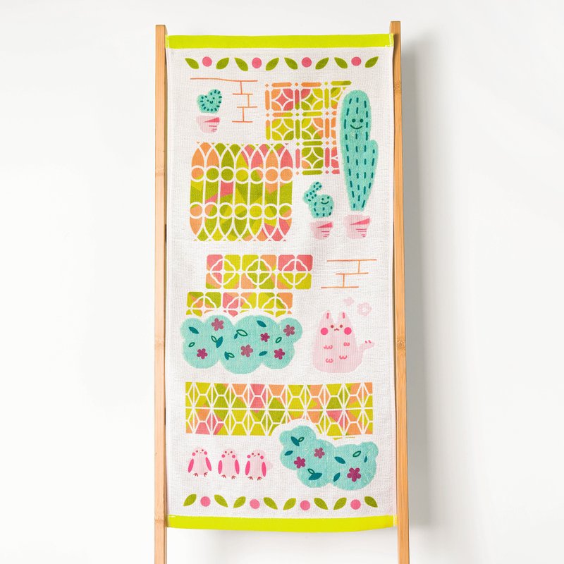 窗花与猫猫-提花纱布毛巾 - 毛巾浴巾 - 棉．麻 