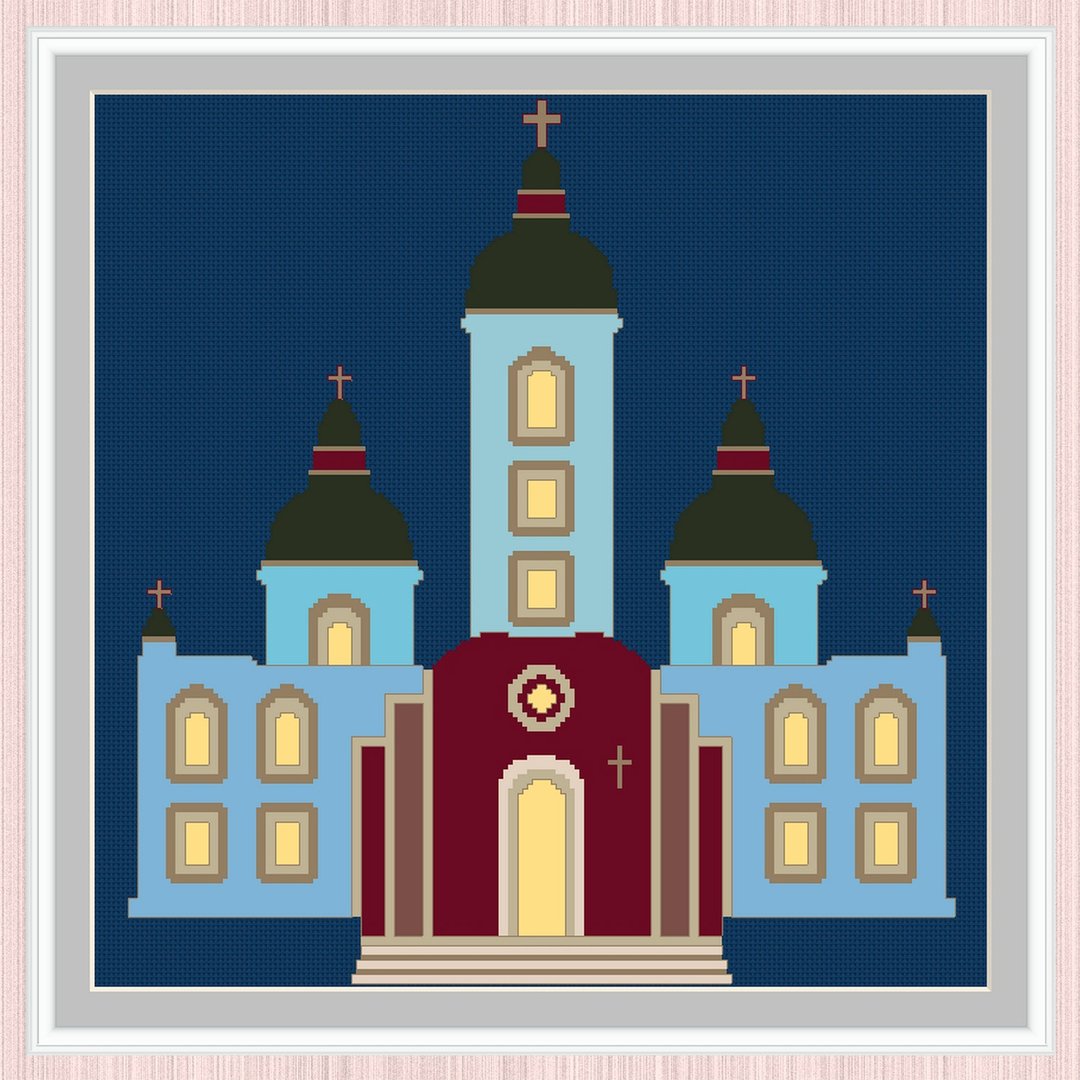Catholic Cathedral Cross Stitch Pattern | Catholic Church | Church in PDF format - 手工艺教程/工具书 - 其他材质 
