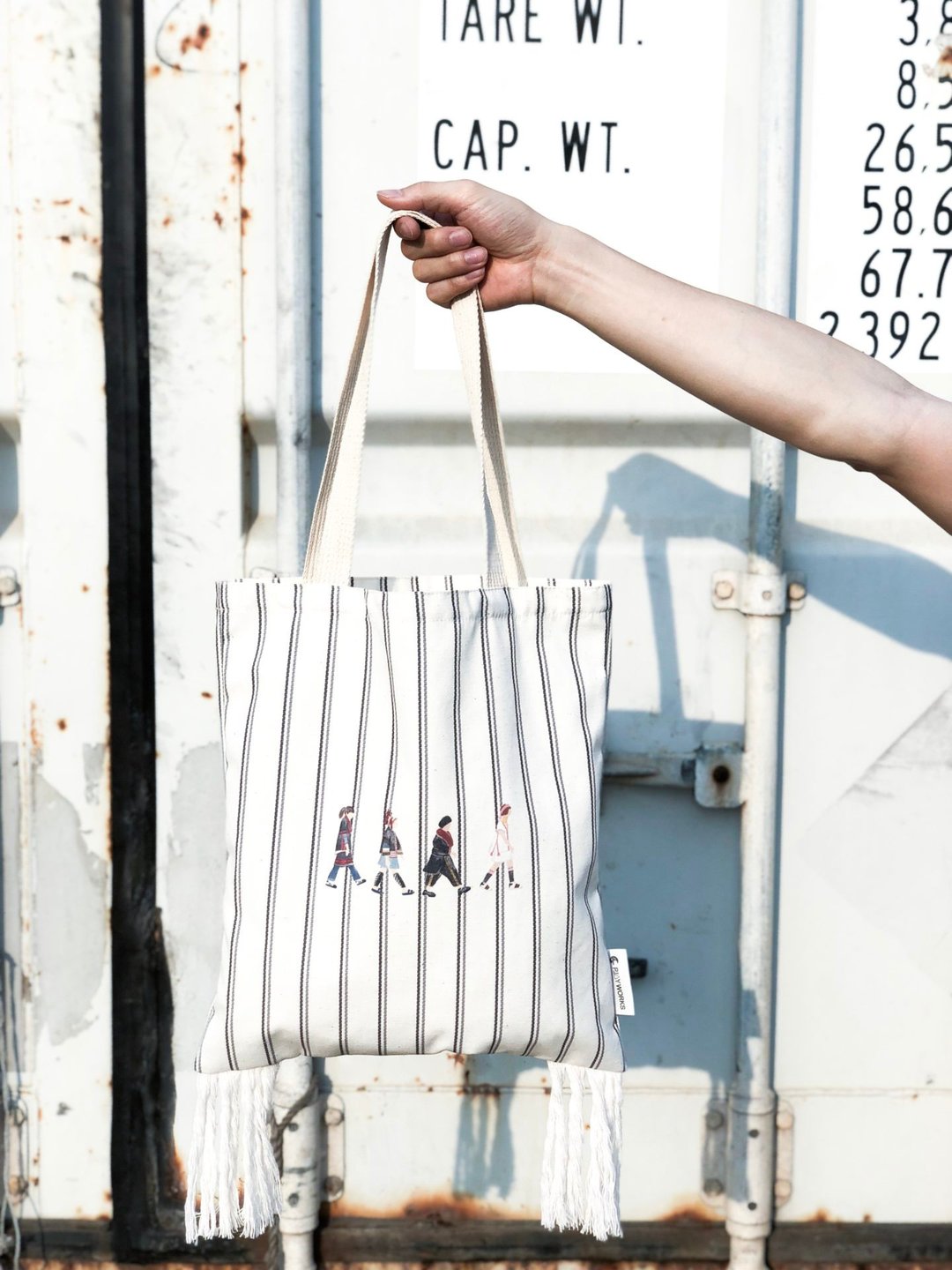 Tote bag : Fashion walk hilltribe - 侧背包/斜挎包 - 聚酯纤维 白色