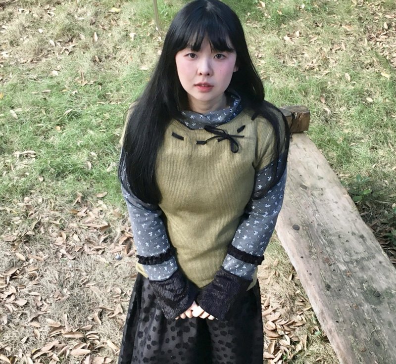 【针织】森系古着/可外穿毛衣 - 女装针织衫/毛衣 - 其他材质 绿色
