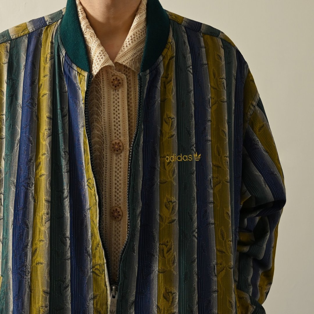 【NaSuBi Vintage】ADIDAS织纹缇花古着夹克外套 - 男装外套 - 其他人造纤维 