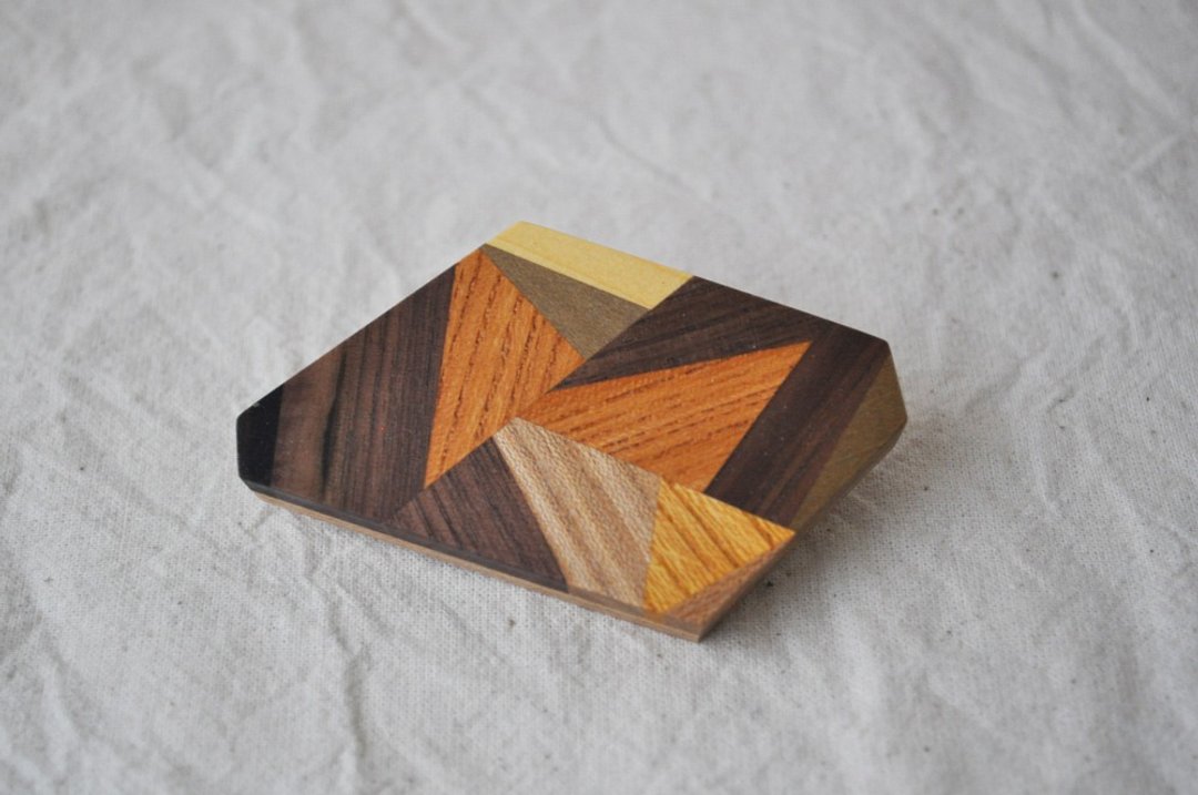[New] re: tree brooch M5 - 胸针 - 木头 卡其色