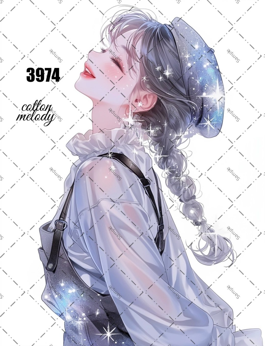original sticker no.3974 人物贴纸 原创贴纸 原创人物贴纸 装饰贴纸 cotton melody - 贴纸 - 纸 