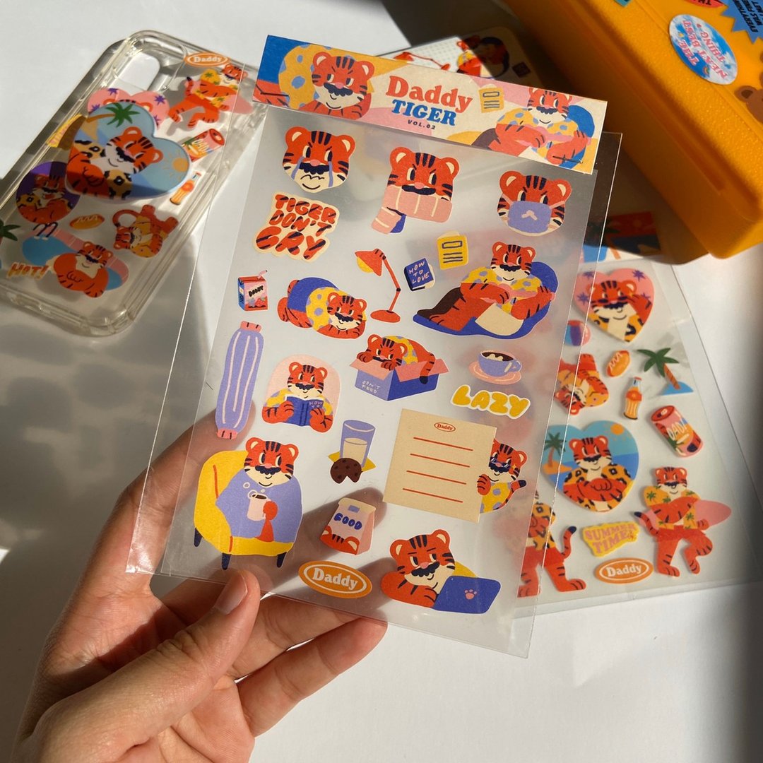 Daddy Tiger Sticker Vol.2 - 贴纸 - 其他材质 多色