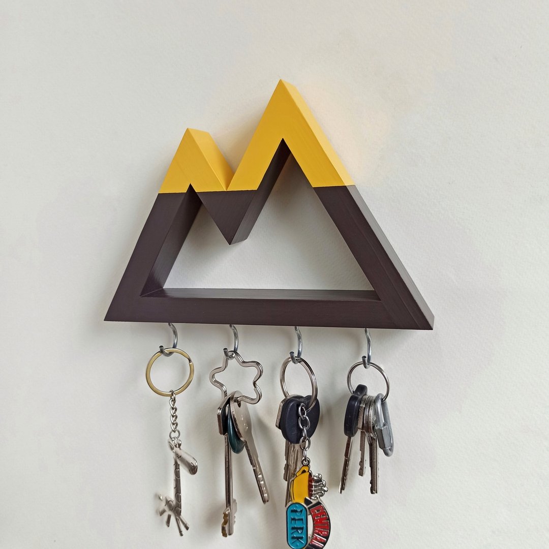 墙壁钥匙圈山，木制钥匙架，墙面钥匙挂钩 - 其他家具 - 木头 