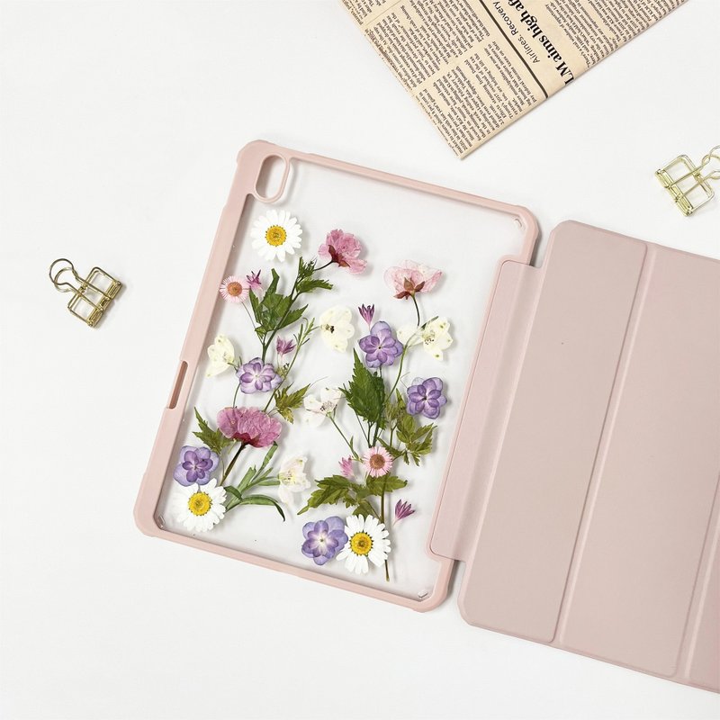 甜蜜花园手作押花iPad壳 iPad Air 11寸 13寸 iPad Pro 11寸 13寸 - 手机壳/手机套 - 植物．花 