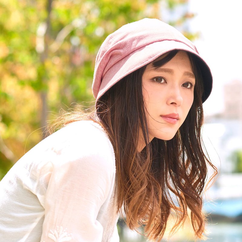 女式有机棉夏季遮阳帽，便携式防紫外线沙滩帽，女式化疗帽 - 帽子 - 棉．麻 