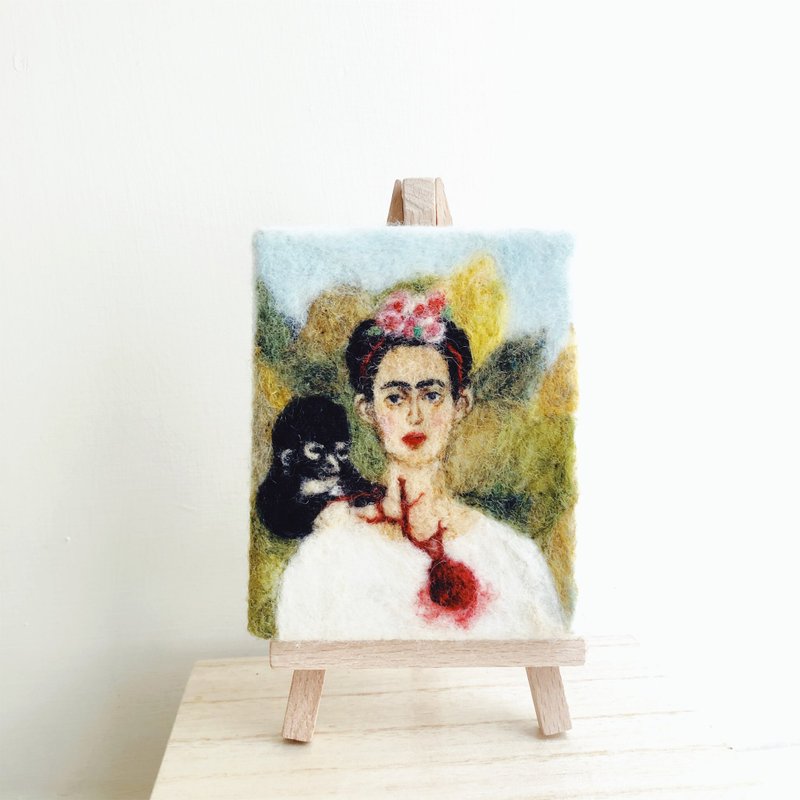 11 月・下手上手 羊毛毡肖像小画框 - 编织/羊毛毡/布艺 - 羊毛 