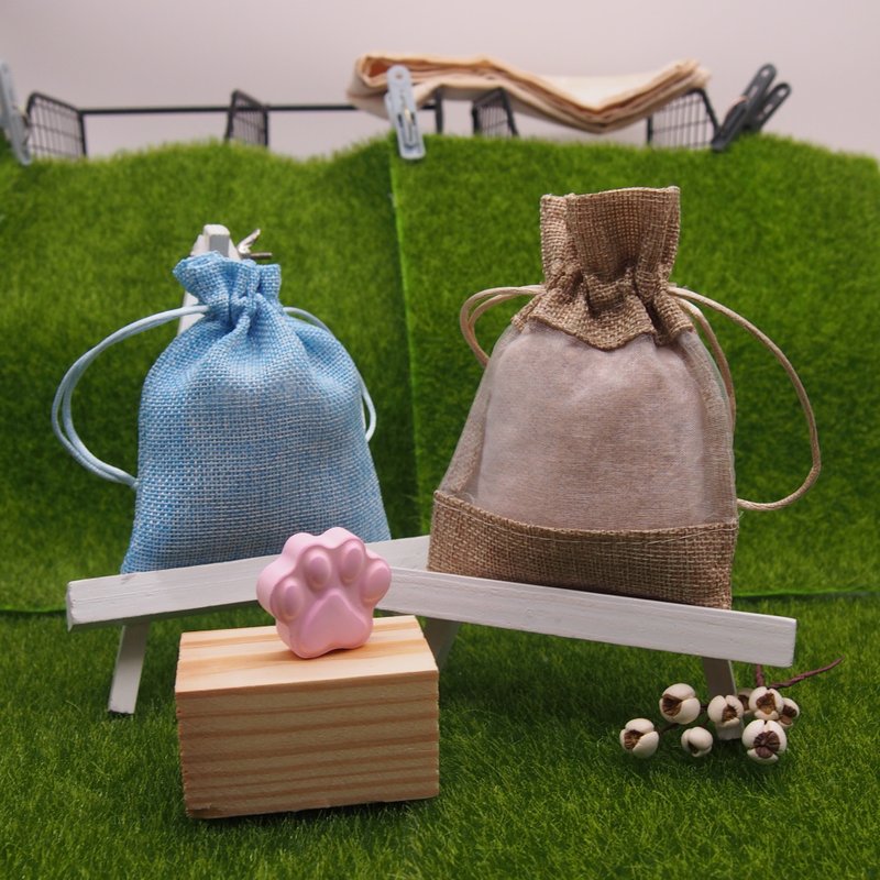 桧木香氛组仿麻款- 搭配脉轮色系扩香石 附赠桧木屑补充包 - 香薰/精油/线香 - 木头 多色