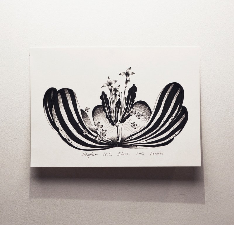 定制化 复古 独特 花草 叶子创作 接受独立订单 - 摆饰 - 纸 黑色