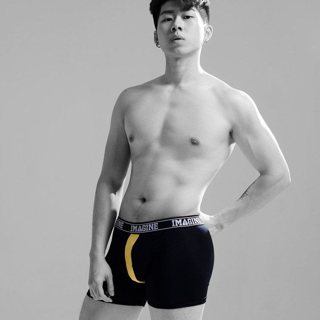 【Goorule】激大运动型平口裤_07 - 男士内衣裤 - 其他人造纤维 黑色