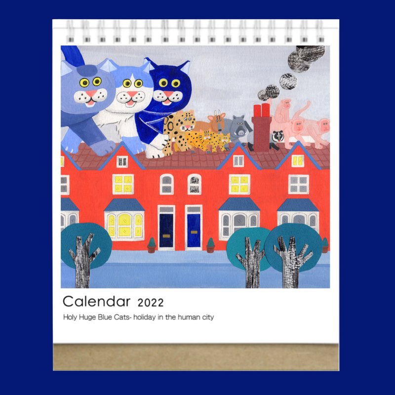 山猫神的城市假期 绘本桌历 - 年历/台历 - 纸 蓝色
