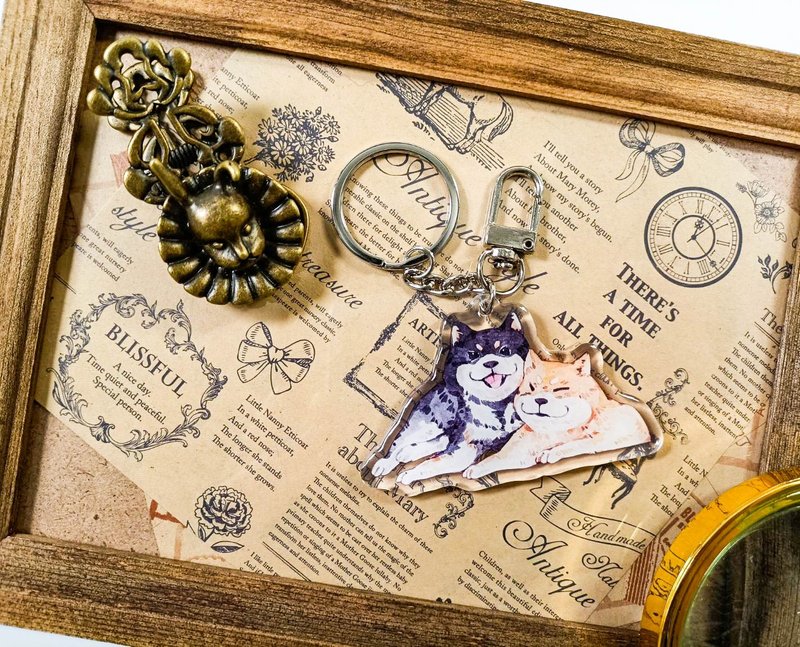 KR519可愛吊飾cute pendant_柴犬Shiba Inu.L/ 晶透吊飾_鑰匙圈 - 钥匙链/钥匙包 - 塑料 多色