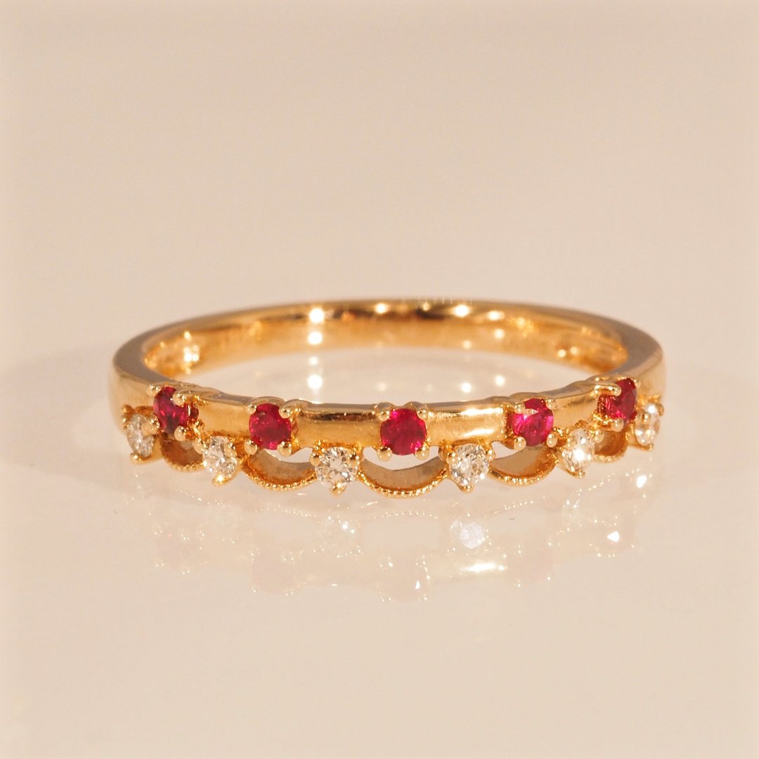 18K金红宝石 Dansu 戒指 The Ruby Dansu Ring in Roseate - 戒指 - 贵金属 