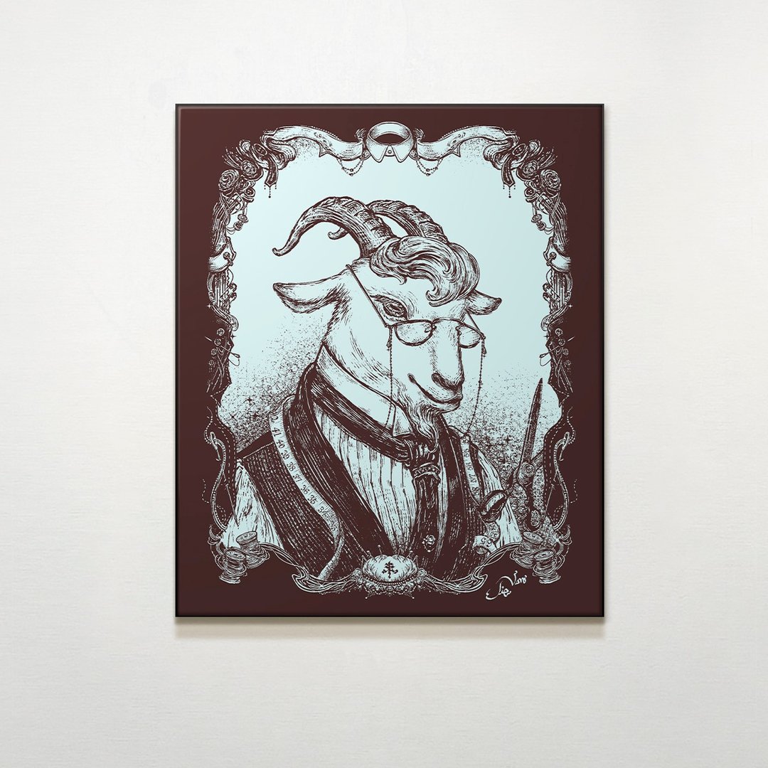 未-羊绅士 Mr. Saanen / 羯梵.插画.挂画.公平交易.家居布置 - 海报/装饰画/版画 - 防水材质 