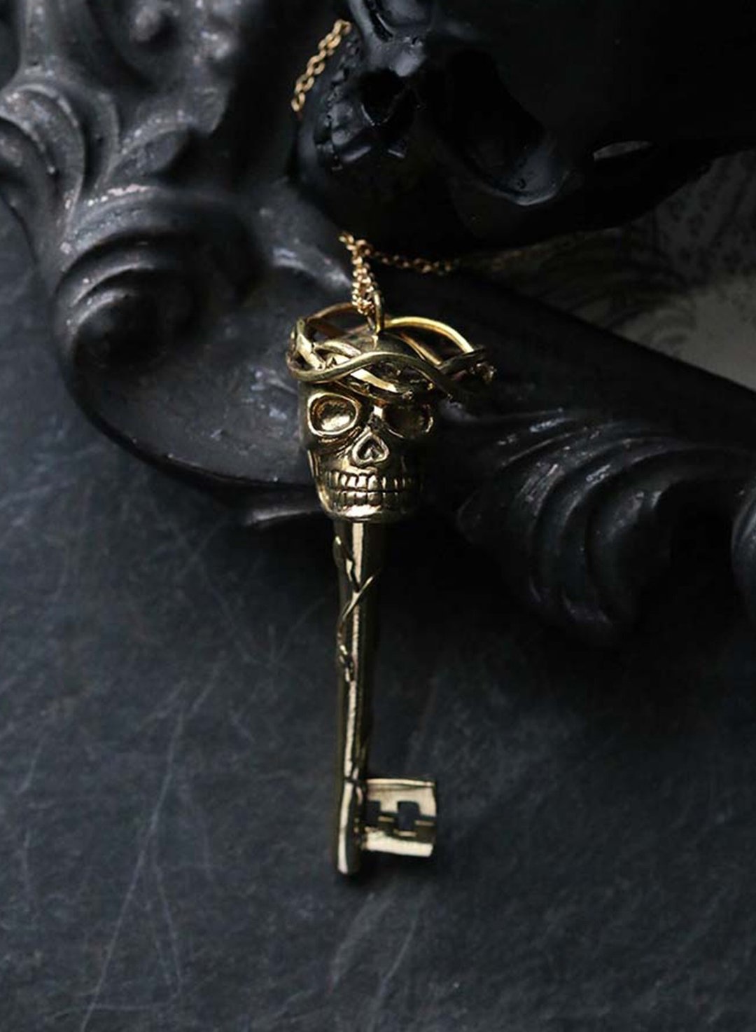 The Key skull Necklace Original made and designed by Defy - 项链 - 其他金属 