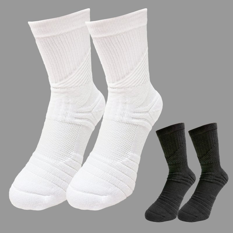 ZILA_专业机能透气缓震运动袜 - 袜子 - 棉．麻 白色