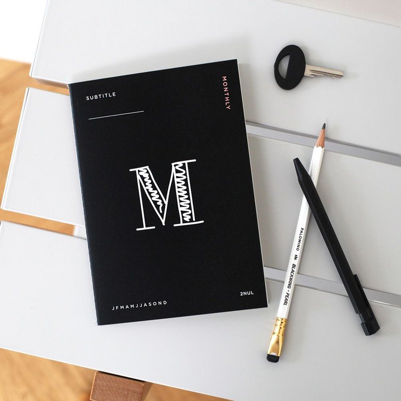 2NUL 个性月计划本-酷黑M,TNL85885 - 笔记本/手帐 - 纸 黑色