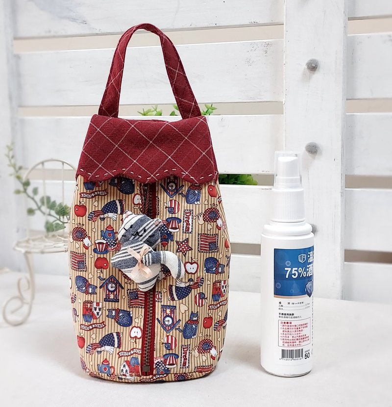 萌Q的回眸微笑猫 秀气化妆包 | 小物收纳包 - 化妆包/杂物包 - 棉．麻 多色