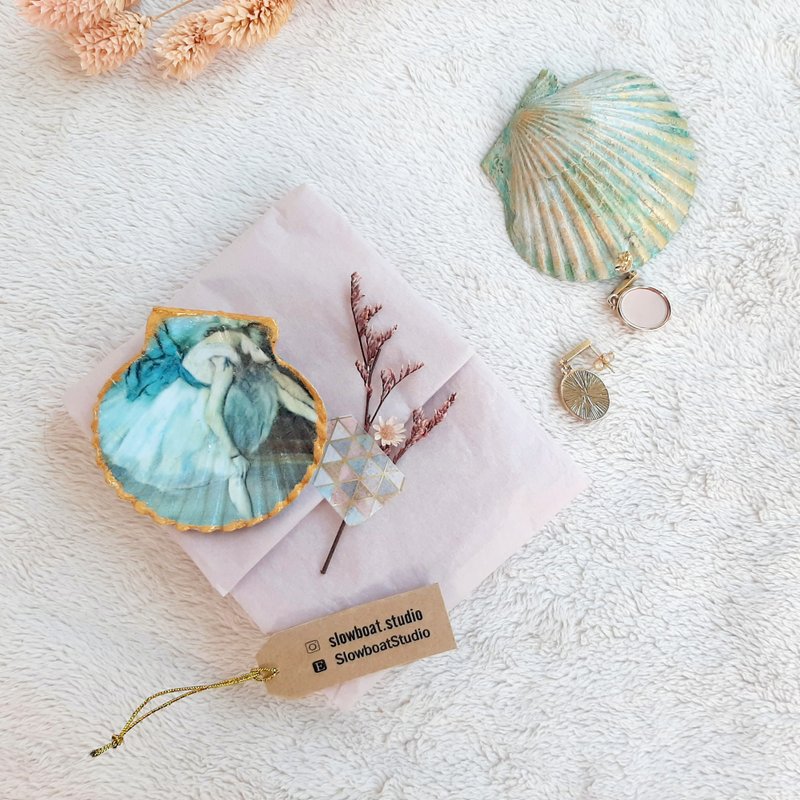 Scallop Shell Ring Dish | Edgar Degas | Shell Ring Box | Shell Trinket Dish - 摆饰 - 其他材质 多色