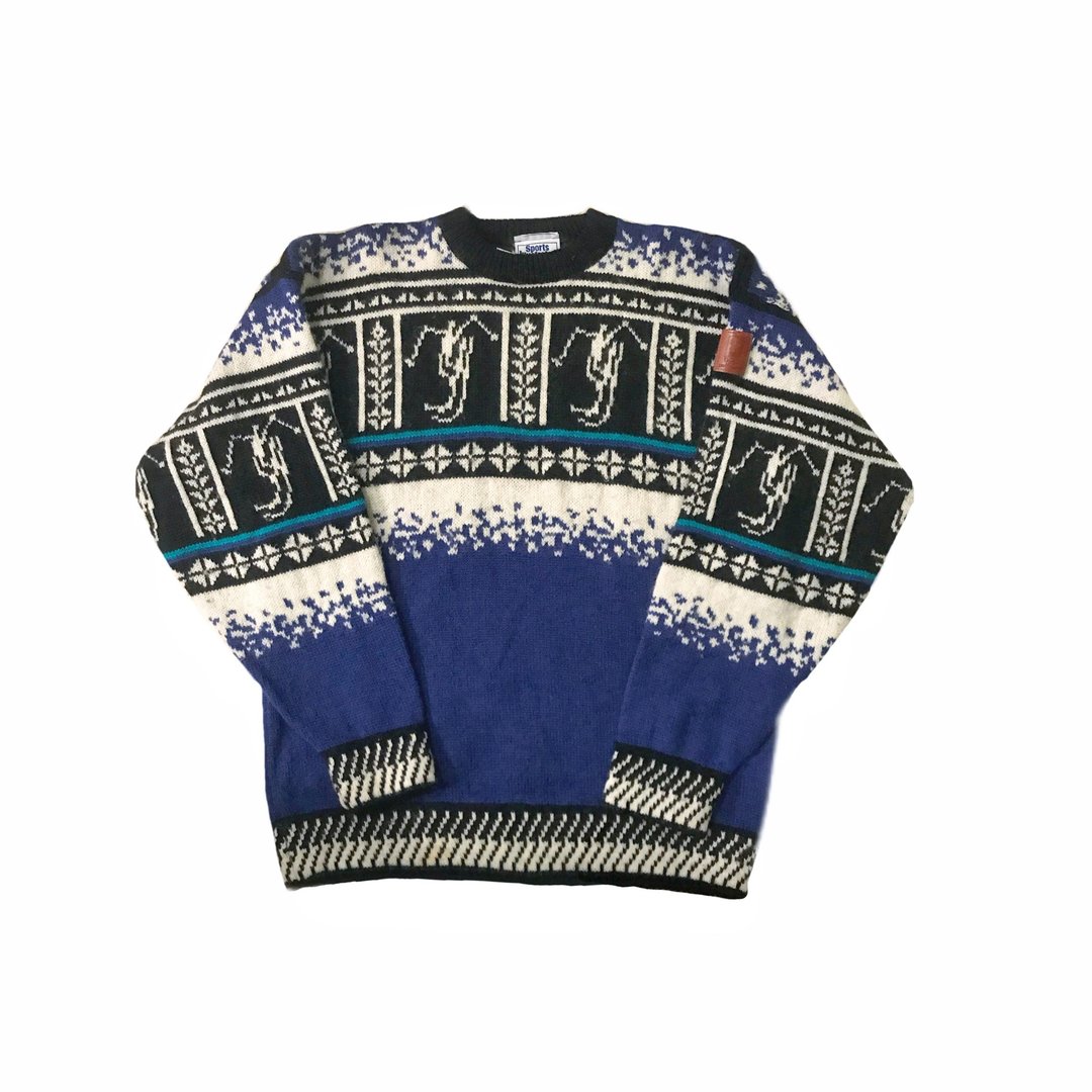 Vintage Winter Olympic Games Sweater 1994 挪威冬奥毛衣 - 男装针织衫/毛衣 - 其他材质 多色