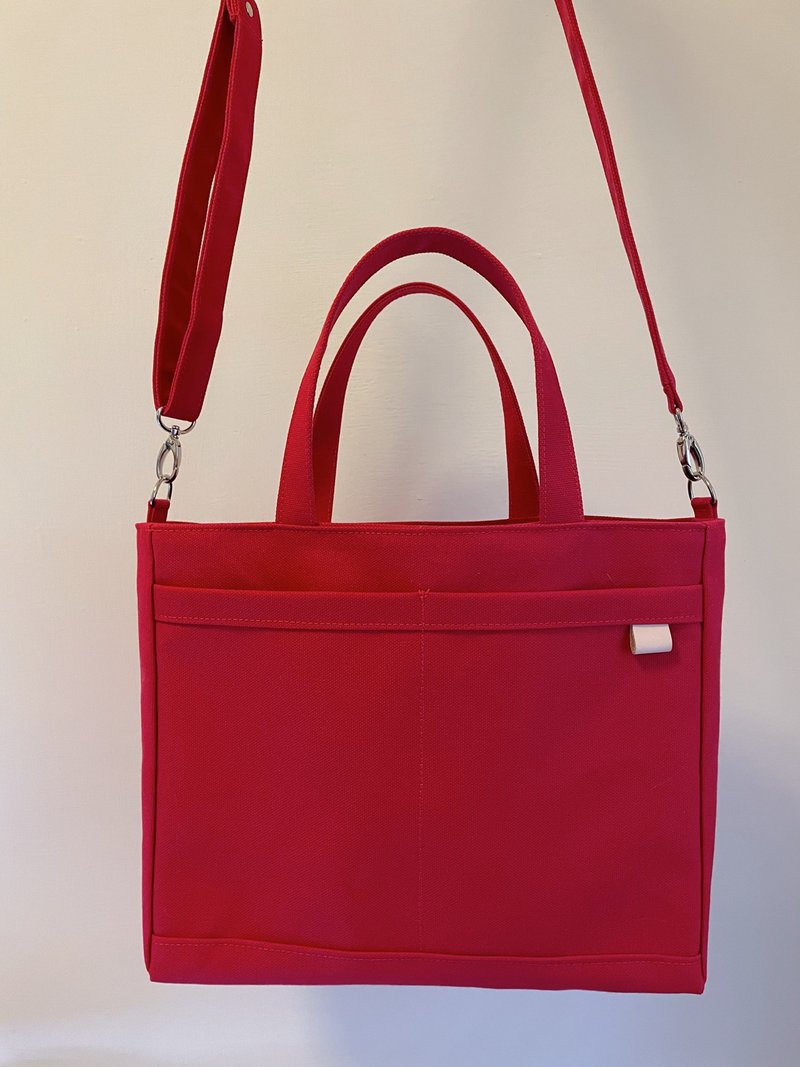 27厘米高正红加高单杯饮料夹层提袋加140厘米斜背带 - 其他 - 棉．麻 红色