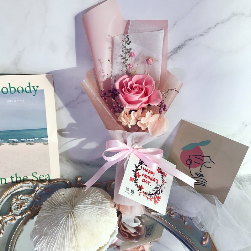 玫瑰永生花 迷你花束 / 生日 / 情人节 / 毕业 - 干燥花/捧花 - 植物．花 