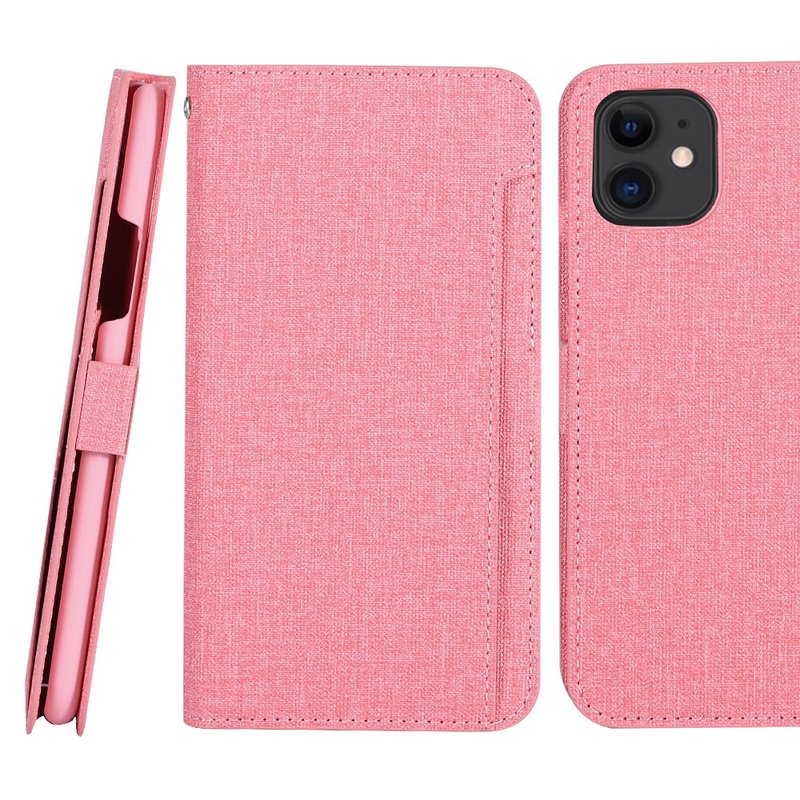 CASE SHOP iPhone 11 专用前收纳式侧掀皮套-粉4716779661200 - 手机壳/手机套 - 人造皮革 粉红色