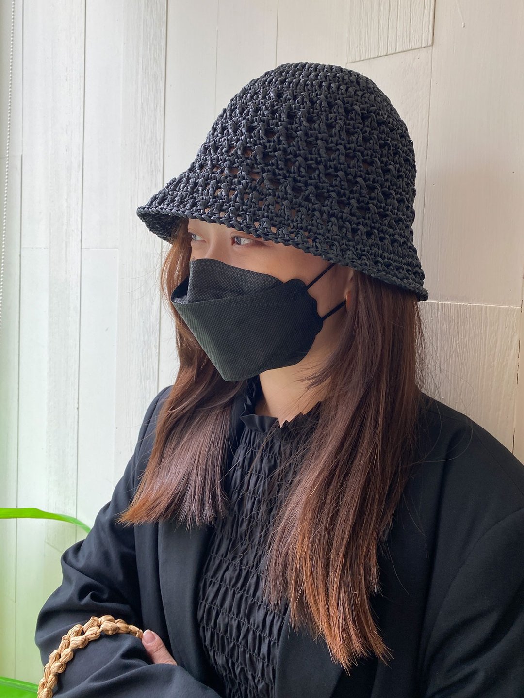 篓空编织渔夫帽 bahnhof手作 - 帽子 - 棉 