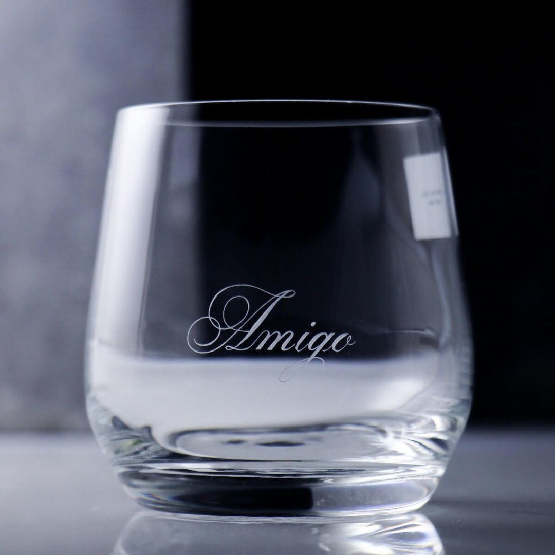 370cc 香港【Lucaris】名字花体字 无铅水晶威士忌杯 圣诞礼物 - 酒杯/酒器 - 玻璃 透明