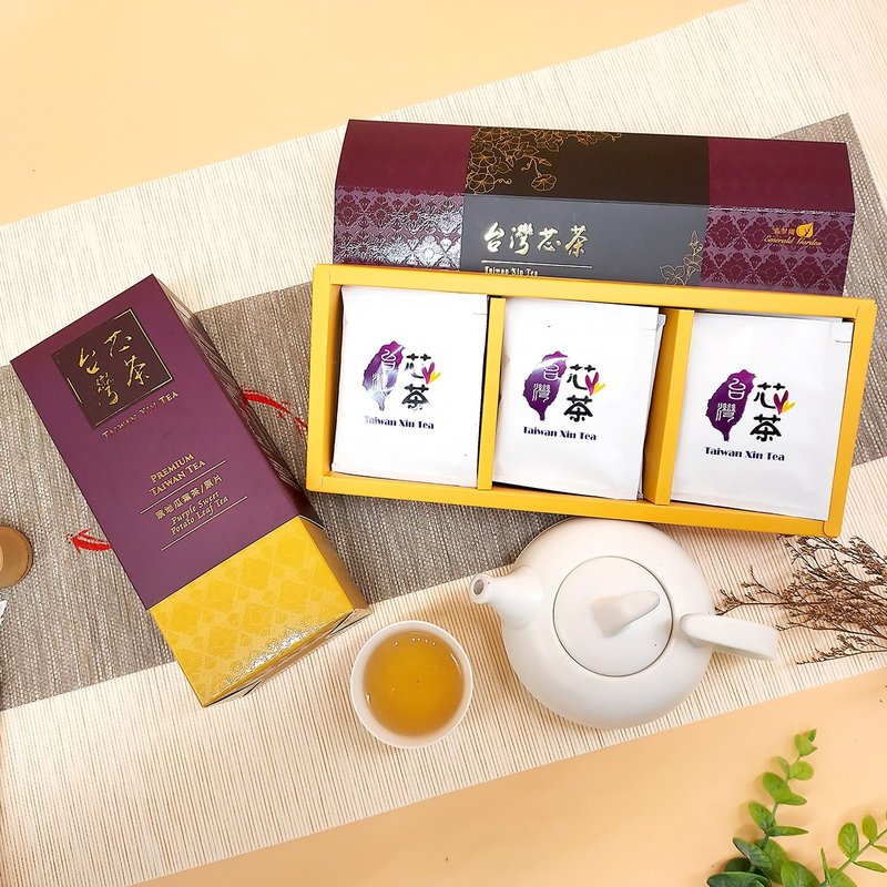 地瓜叶茶 芯茶时光双享组 地瓜叶茶包 地瓜叶原片茶叶 台湾茶礼盒 - 茶 - 其他材质 紫色
