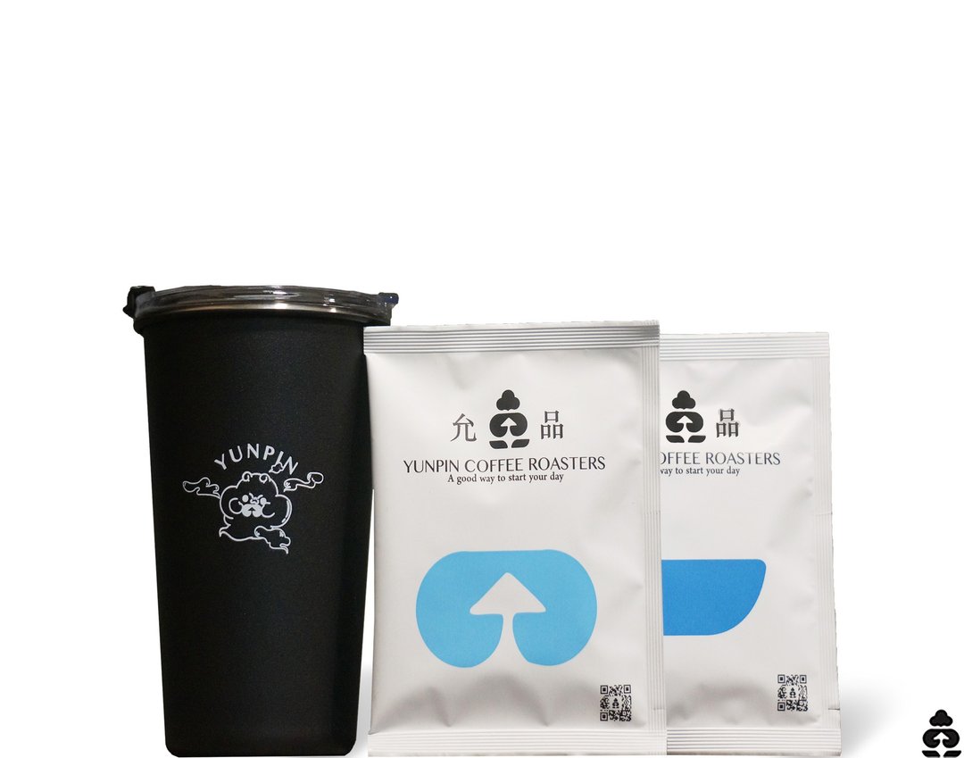 【允品咖啡】品牌随行杯组合含二入咖啡滤挂 - 咖啡 - 其他金属 黑色