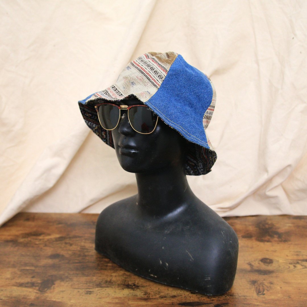 Back to Green:: 户外渔夫帽 图腾 两面皆可戴 d-41//vintage hat - 帽子 - 棉 