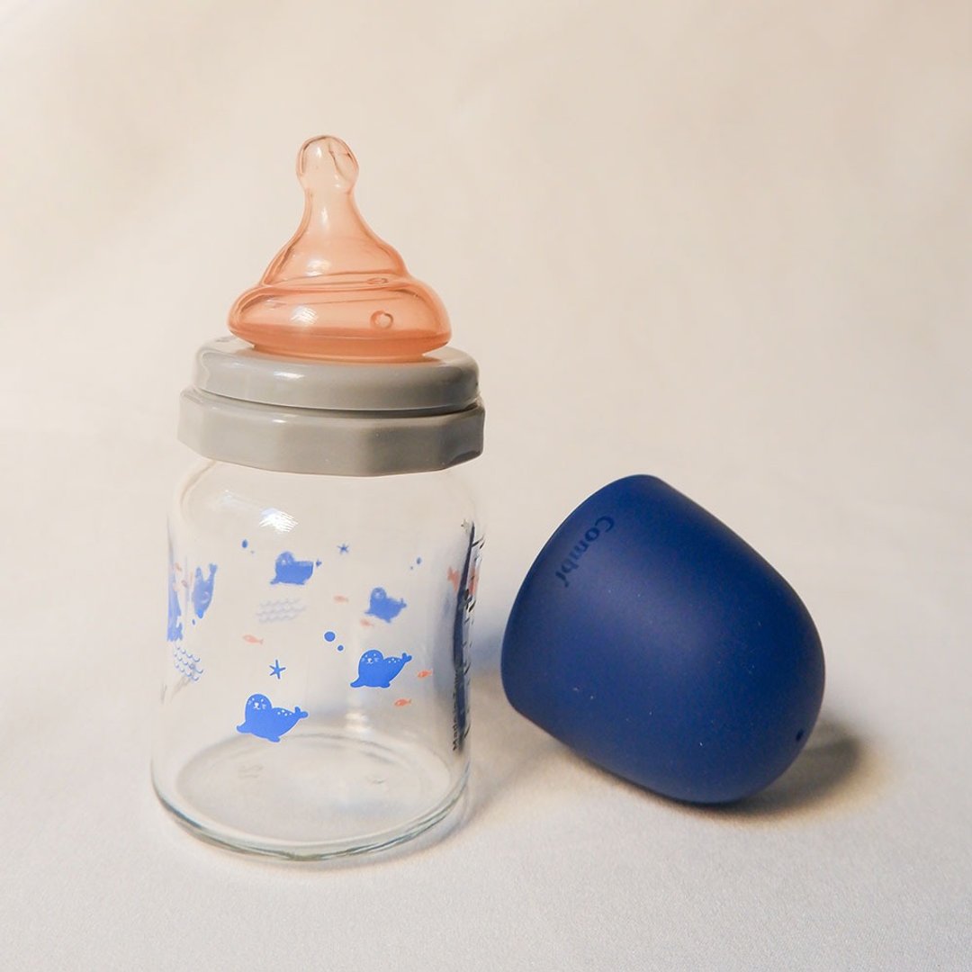 【combi】真实含乳宽口玻璃奶瓶 (120/240ml) - 奶瓶/奶嘴 - 玻璃 多色