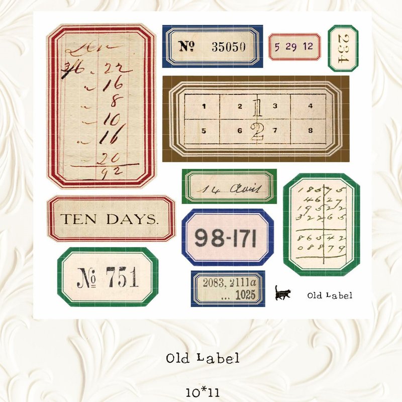 旧标签 (蓝狮子) (suyeon) - 贴纸 - 纸 多色