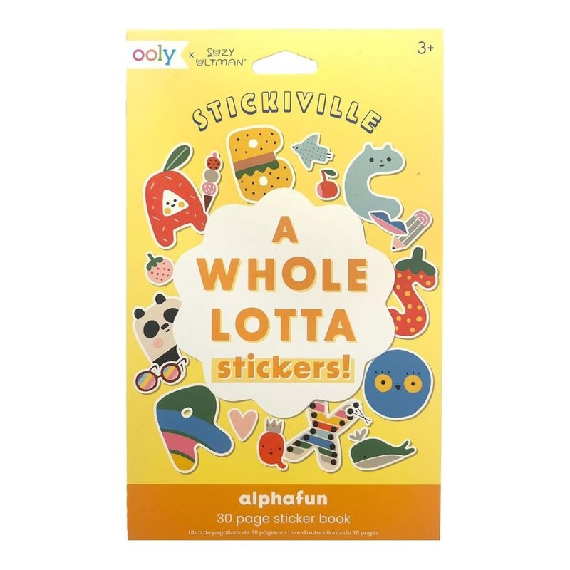 【美国OOLY】Suzy Ultman 联名贴纸书 - 英文字母学习乐 (30页) - 儿童绘本/图书 - 纸 黄色